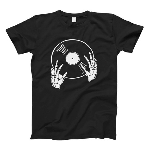 Vinyl Record Vinyl Lover Vinyl Collector Skeleton Death Horror Fresh Men T Shirt