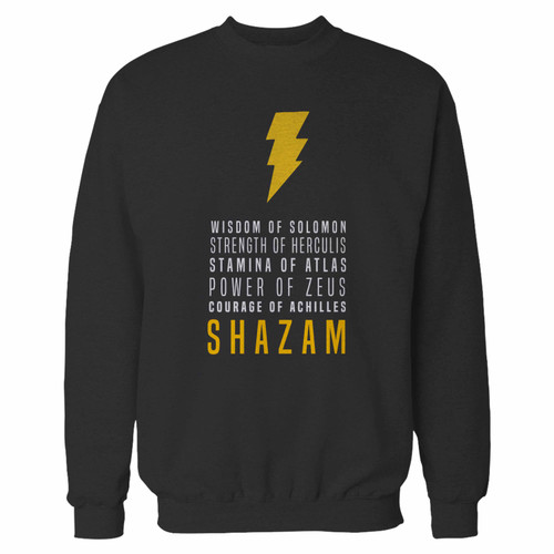 Your shazam quote crewneck sweatshirt just got an update. This super comfortable and lighter weight crewneck will become your favorite go-to sweatshirt. The cozy spandex cuffs and waistband make this pill-resistant sweatshirt a fan favorite.And your group will look and feel their best in this premium ringspun cotton crew.