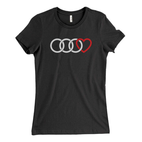 These are Audi Rings Heart Car Fan Fresh Women T Shirt that are cute tied to the side or paired with a cardigan or jacket for a more styled look. So comfy and classic, they are sure to make your vacation extra magical.