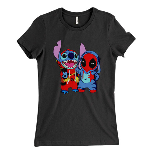 These are best buds stitch and deadpool Fresh Women T Shirt that are cute tied to the side or paired with a cardigan or jacket for a more styled look. So comfy and classic, they are sure to make your vacation extra magical.