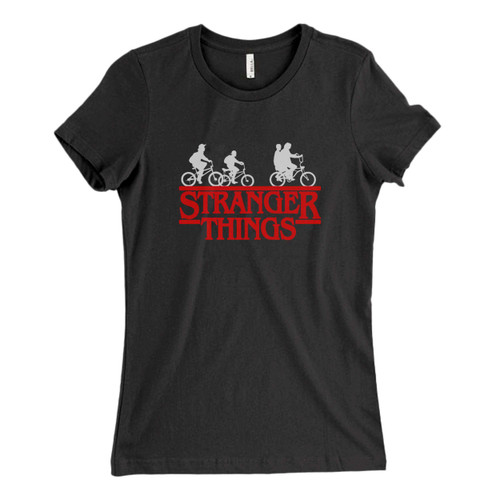 These are Bikes - Stranger Things Fresh Women T Shirt that are cute tied to the side or paired with a cardigan or jacket for a more styled look. So comfy and classic, they are sure to make your vacation extra magical.
