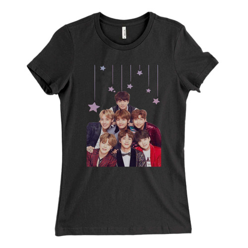 These are Bts Character Star Fresh Women T Shirt that are cute tied to the side or paired with a cardigan or jacket for a more styled look. So comfy and classic, they are sure to make your vacation extra magical.