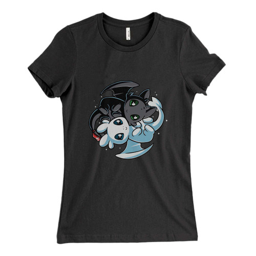 These are Dragon Toothless Yin Yang Logo Fresh Women T Shirt that are cute tied to the side or paired with a cardigan or jacket for a more styled look. So comfy and classic, they are sure to make your vacation extra magical.