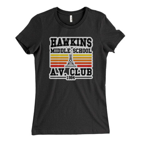 These are Hawkins Middle School Av Club Fresh Women T Shirt that are cute tied to the side or paired with a cardigan or jacket for a more styled look. So comfy and classic, they are sure to make your vacation extra magical.