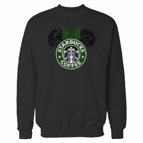 Your starbucks minnie disney crewneck sweatshirt just got an update. This super comfortable and lighter weight crewneck will become your favorite go-to sweatshirt. The cozy spandex cuffs and waistband make this pill-resistant sweatshirt a fan favorite.And your group will look and feel their best in this premium ringspun cotton crew.