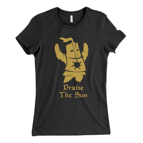 These are Knight Dark Souls Pray The Sun Fresh Women T Shirt that are cute tied to the side or paired with a cardigan or jacket for a more styled look. So comfy and classic, they are sure to make your vacation extra magical.