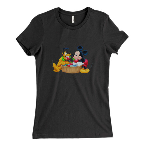 These are mickey mouse pluto minnie mouse goofy donald duck Fresh Women T Shirt that are cute tied to the side or paired with a cardigan or jacket for a more styled look. So comfy and classic, they are sure to make your vacation extra magical.