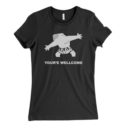 These are Moana Mini Maui Youre Welcome Fresh Women T Shirt that are cute tied to the side or paired with a cardigan or jacket for a more styled look. So comfy and classic, they are sure to make your vacation extra magical.