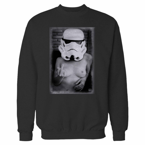 Your stormtrooper geek wars nerd hot star darth vader finger bird crewneck sweatshirt just got an update. This super comfortable and lighter weight crewneck will become your favorite go-to sweatshirt. The cozy spandex cuffs and waistband make this pill-resistant sweatshirt a fan favorite.And your group will look and feel their best in this premium ringspun cotton crew.
