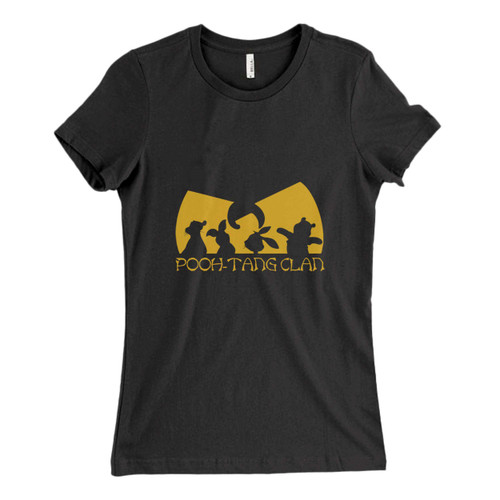 These are Pooh Tang Clan Cartoon Logo Fresh Women T Shirt that are cute tied to the side or paired with a cardigan or jacket for a more styled look. So comfy and classic, they are sure to make your vacation extra magical.