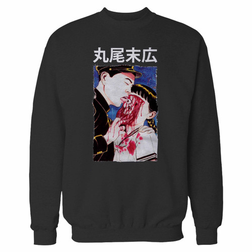 Your suehiro maruo eyeball lick japanese anime crewneck sweatshirt just got an update. This super comfortable and lighter weight crewneck will become your favorite go-to sweatshirt. The cozy spandex cuffs and waistband make this pill-resistant sweatshirt a fan favorite.And your group will look and feel their best in this premium ringspun cotton crew.