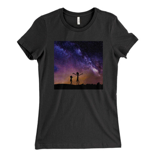 These are rick and morty in space galaxy Fresh Women T Shirt that are cute tied to the side or paired with a cardigan or jacket for a more styled look. So comfy and classic, they are sure to make your vacation extra magical.