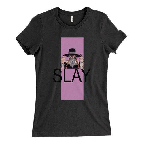 These are Slay Beyonce Formation Logo Fresh Women T Shirt that are cute tied to the side or paired with a cardigan or jacket for a more styled look. So comfy and classic, they are sure to make your vacation extra magical.
