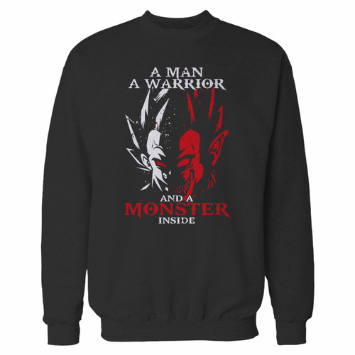 Your super saiyan vegeta monster inside art crewneck sweatshirt just got an update. This super comfortable and lighter weight crewneck will become your favorite go-to sweatshirt. The cozy spandex cuffs and waistband make this pill-resistant sweatshirt a fan favorite.And your group will look and feel their best in this premium ringspun cotton crew.