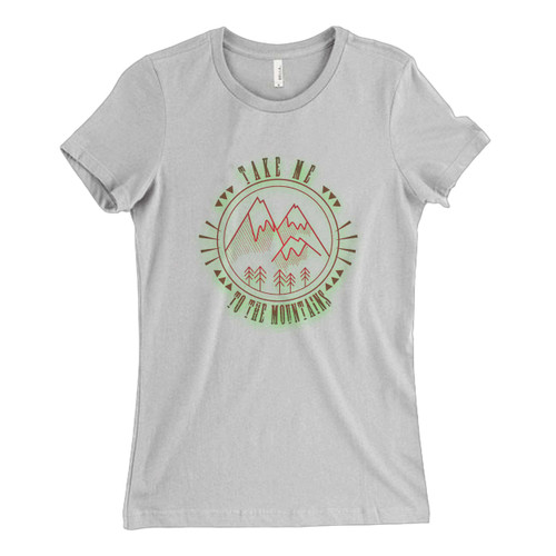 These are Take Me To The Mountains Outdoors Logo Fresh Women T Shirt that are cute tied to the side or paired with a cardigan or jacket for a more styled look. So comfy and classic, they are sure to make your vacation extra magical.