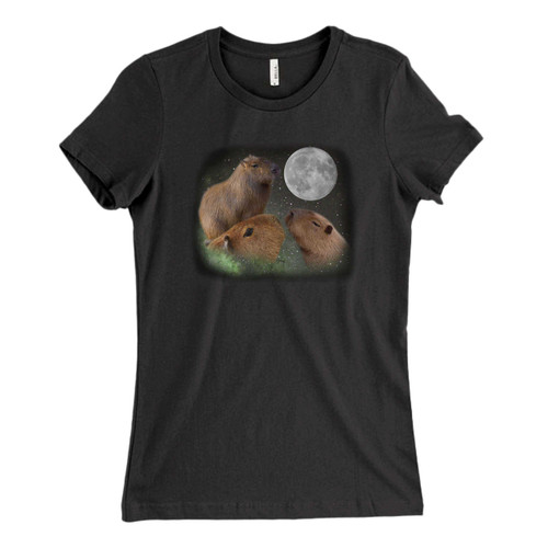 These are Three Moon Capybaras Fresh Women T Shirt that are cute tied to the side or paired with a cardigan or jacket for a more styled look. So comfy and classic, they are sure to make your vacation extra magical.