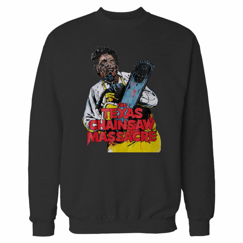 Your texas chainsaw massacre illustration crewneck sweatshirt just got an update. This super comfortable and lighter weight crewneck will become your favorite go-to sweatshirt. The cozy spandex cuffs and waistband make this pill-resistant sweatshirt a fan favorite.And your group will look and feel their best in this premium ringspun cotton crew.