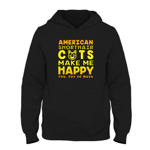 Was created with comfort in mind, this American Shorthair Cats Make Me Happy Fresh Hoodie lighter weight is perfect for any activity. Teams and groups love this hoodie for its affordable price and variety of colors.