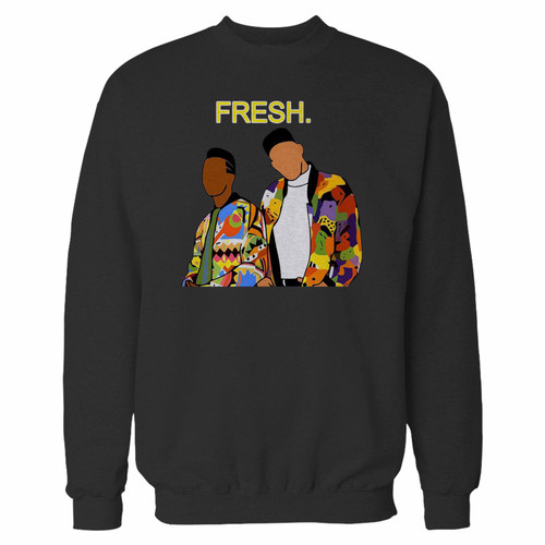 Your the fresh prince & dj jazzy jeff crewneck sweatshirt just got an update. This super comfortable and lighter weight crewneck will become your favorite go-to sweatshirt. The cozy spandex cuffs and waistband make this pill-resistant sweatshirt a fan favorite.And your group will look and feel their best in this premium ringspun cotton crew.