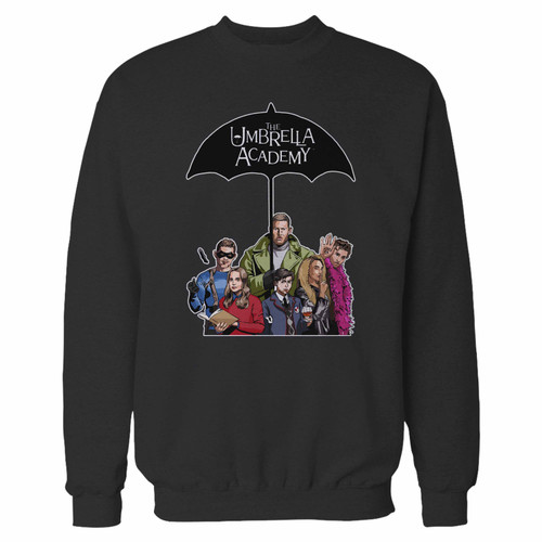 Your the umbrella academy character crewneck sweatshirt just got an update. This super comfortable and lighter weight crewneck will become your favorite go-to sweatshirt. The cozy spandex cuffs and waistband make this pill-resistant sweatshirt a fan favorite.And your group will look and feel their best in this premium ringspun cotton crew.
