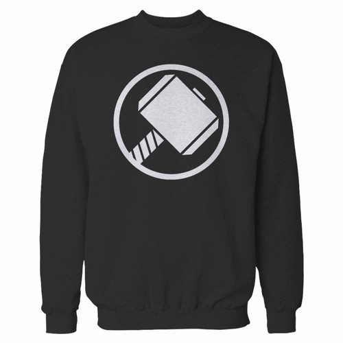 Your thor hammer avengers superhero crewneck sweatshirt just got an update. This super comfortable and lighter weight crewneck will become your favorite go-to sweatshirt. The cozy spandex cuffs and waistband make this pill-resistant sweatshirt a fan favorite.And your group will look and feel their best in this premium ringspun cotton crew.