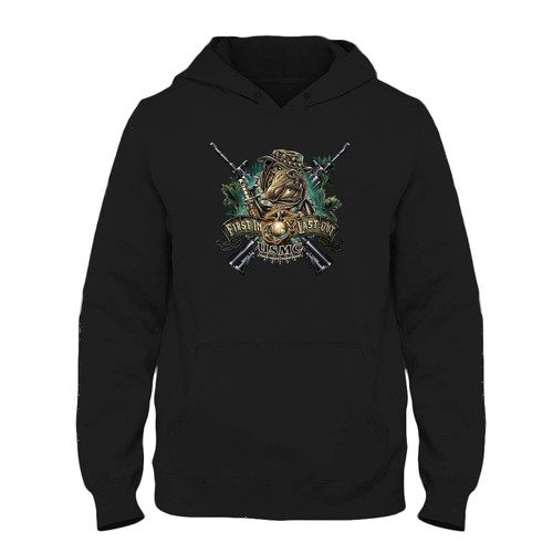 Was created with comfort in mind, this marine devil dog first in last out Fresh Best Hoodie lighter weight is perfect for any activity. Teams and groups love this hoodie for its affordable price and variety of colors.