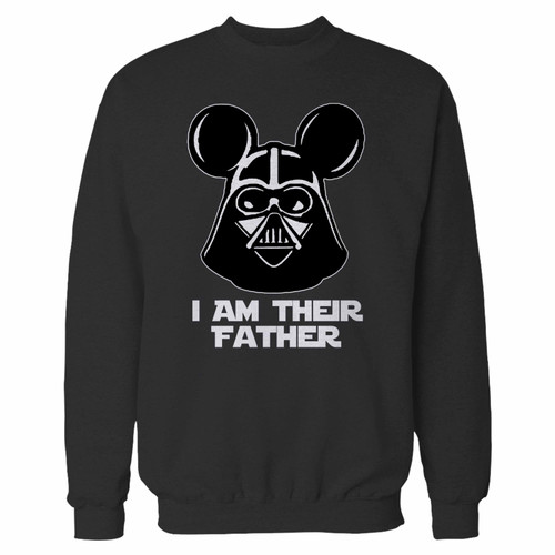 Your vacation darth vader mickey i am their father crewneck sweatshirt just got an update. This super comfortable and lighter weight crewneck will become your favorite go-to sweatshirt. The cozy spandex cuffs and waistband make this pill-resistant sweatshirt a fan favorite.And your group will look and feel their best in this premium ringspun cotton crew.