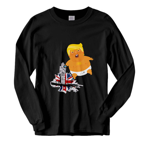 This classic fit Baby trump flying balloon over london funny Fresh Best Long Sleeve Shirt is casually elegant and very comfortable. With fine quality print to make one stand out, it's a perfect fit for every occasion.