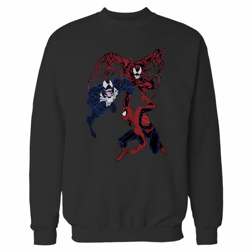 Your venom carnage spider man crewneck sweatshirt just got an update. This super comfortable and lighter weight crewneck will become your favorite go-to sweatshirt. The cozy spandex cuffs and waistband make this pill-resistant sweatshirt a fan favorite.And your group will look and feel their best in this premium ringspun cotton crew.