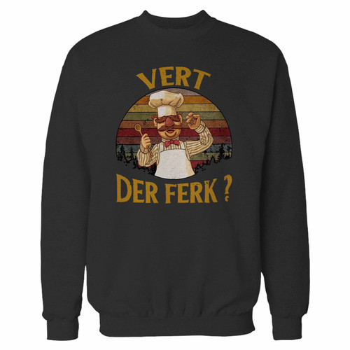 Your vert der ferk swedish chef knife crewneck sweatshirt just got an update. This super comfortable and lighter weight crewneck will become your favorite go-to sweatshirt. The cozy spandex cuffs and waistband make this pill-resistant sweatshirt a fan favorite.And your group will look and feel their best in this premium ringspun cotton crew.