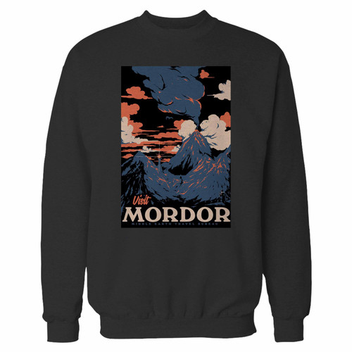 Your visit mordor lord of the rings inspired crewneck sweatshirt just got an update. This super comfortable and lighter weight crewneck will become your favorite go-to sweatshirt. The cozy spandex cuffs and waistband make this pill-resistant sweatshirt a fan favorite.And your group will look and feel their best in this premium ringspun cotton crew.