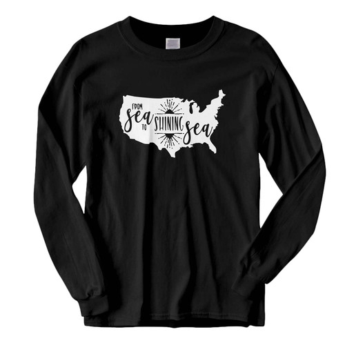 This classic fit from sea to shining sea Fresh Best Long Sleeve Shirt is casually elegant and very comfortable. With fine quality print to make one stand out, it's a perfect fit for every occasion.