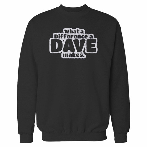 Your what a difference a dave makes crewneck sweatshirt just got an update. This super comfortable and lighter weight crewneck will become your favorite go-to sweatshirt. The cozy spandex cuffs and waistband make this pill-resistant sweatshirt a fan favorite.And your group will look and feel their best in this premium ringspun cotton crew.