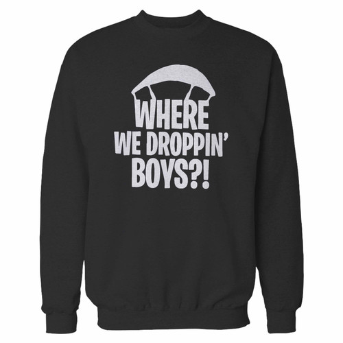 Your where we droppin boys crewneck sweatshirt just got an update. This super comfortable and lighter weight crewneck will become your favorite go-to sweatshirt. The cozy spandex cuffs and waistband make this pill-resistant sweatshirt a fan favorite.And your group will look and feel their best in this premium ringspun cotton crew.