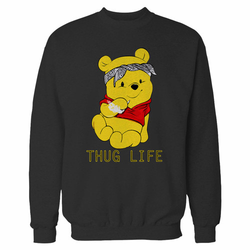 Your winnie the pooh thug life crewneck sweatshirt just got an update. This super comfortable and lighter weight crewneck will become your favorite go-to sweatshirt. The cozy spandex cuffs and waistband make this pill-resistant sweatshirt a fan favorite.And your group will look and feel their best in this premium ringspun cotton crew.