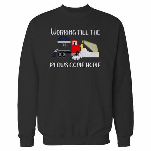 Your winter until the plows come home snow plow driver crewneck sweatshirt just got an update. This super comfortable and lighter weight crewneck will become your favorite go-to sweatshirt. The cozy spandex cuffs and waistband make this pill-resistant sweatshirt a fan favorite.And your group will look and feel their best in this premium ringspun cotton crew.