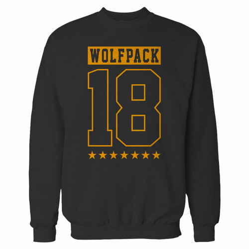 Your wolfpack bachelor party custom crewneck sweatshirt just got an update. This super comfortable and lighter weight crewneck will become your favorite go-to sweatshirt. The cozy spandex cuffs and waistband make this pill-resistant sweatshirt a fan favorite.And your group will look and feel their best in this premium ringspun cotton crew.