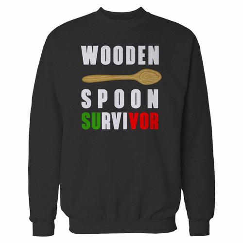 Your wooden spoon survivor crewneck sweatshirt just got an update. This super comfortable and lighter weight crewneck will become your favorite go-to sweatshirt. The cozy spandex cuffs and waistband make this pill-resistant sweatshirt a fan favorite.And your group will look and feel their best in this premium ringspun cotton crew.