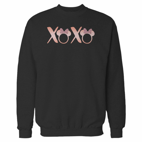 Your xoxo with minnie head crewneck sweatshirt just got an update. This super comfortable and lighter weight crewneck will become your favorite go-to sweatshirt. The cozy spandex cuffs and waistband make this pill-resistant sweatshirt a fan favorite.And your group will look and feel their best in this premium ringspun cotton crew.