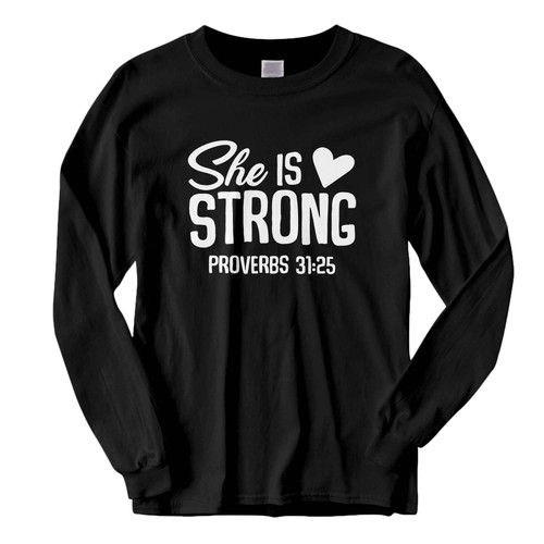 This classic fit She Is Strong Fresh Best Long Sleeve Shirt is casually elegant and very comfortable. With fine quality print to make one stand out, it's a perfect fit for every occasion.