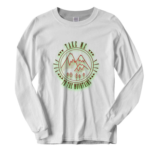 This classic fit Take Me To The Mountains Outdoors Hiking Camping Forest Nature Logo Fresh Best Long Sleeve Shirt is casually elegant and very comfortable. With fine quality print to make one stand out, it's a perfect fit for every occasion.