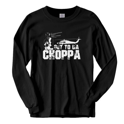 This classic fit The Predator 2 3 Arnold Schwarzenegger Get To The Da Choppa Fresh Best Long Sleeve Shirt is casually elegant and very comfortable. With fine quality print to make one stand out, it's a perfect fit for every occasion.