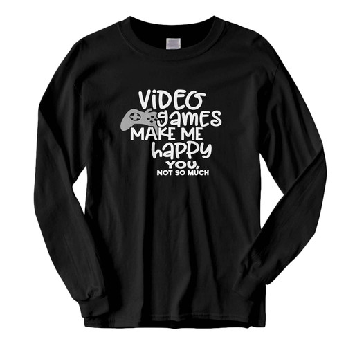 This classic fit video games make me happy Fresh Best Long Sleeve Shirt is casually elegant and very comfortable. With fine quality print to make one stand out, it's a perfect fit for every occasion.