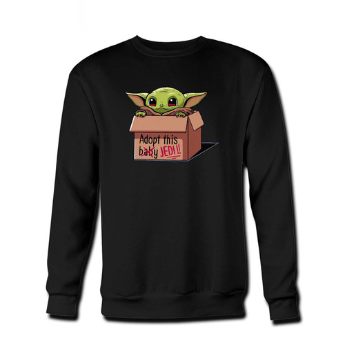 Your Adopt a baby yoda Fresh Best Crewneck Sweatshirt just got an update. This super comfortable and lighter weight crewneck will become your favorite go-to sweatshirt. The cozy spandex cuffs and waistband make this pill-resistant sweatshirt a fan favorite.And your group will look and feel their best in this premium ringspun cotton crew.