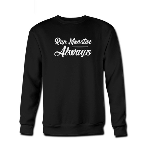 Your B T S Rap Monster Always Fresh Best Crewneck Sweatshirt just got an update. This super comfortable and lighter weight crewneck will become your favorite go-to sweatshirt. The cozy spandex cuffs and waistband make this pill-resistant sweatshirt a fan favorite.And your group will look and feel their best in this premium ringspun cotton crew.