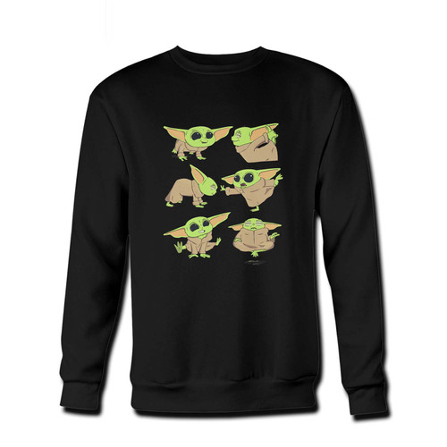 Your Baby Yoda Yoga Fresh Best Crewneck Sweatshirt just got an update. This super comfortable and lighter weight crewneck will become your favorite go-to sweatshirt. The cozy spandex cuffs and waistband make this pill-resistant sweatshirt a fan favorite.And your group will look and feel their best in this premium ringspun cotton crew.