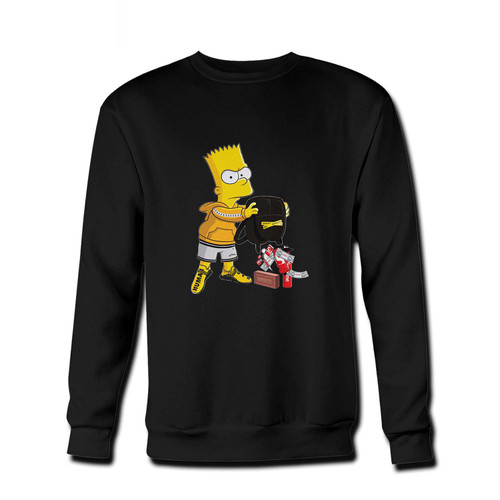 Your bart simpson Fresh Best Crewneck Sweatshirt just got an update. This super comfortable and lighter weight crewneck will become your favorite go-to sweatshirt. The cozy spandex cuffs and waistband make this pill-resistant sweatshirt a fan favorite.And your group will look and feel their best in this premium ringspun cotton crew.