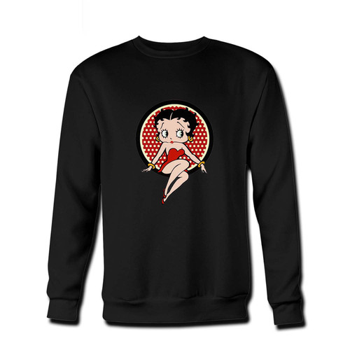 Your betty boop classic Fresh Best Crewneck Sweatshirt just got an update. This super comfortable and lighter weight crewneck will become your favorite go-to sweatshirt. The cozy spandex cuffs and waistband make this pill-resistant sweatshirt a fan favorite.And your group will look and feel their best in this premium ringspun cotton crew.