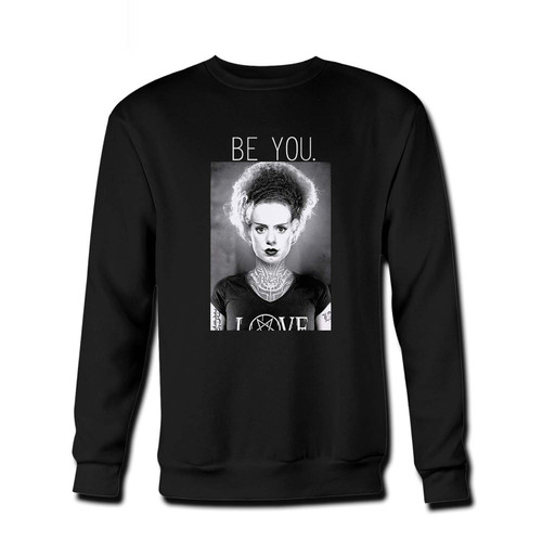Your be you bride of frankenstein Fresh Best Crewneck Sweatshirt just got an update. This super comfortable and lighter weight crewneck will become your favorite go-to sweatshirt. The cozy spandex cuffs and waistband make this pill-resistant sweatshirt a fan favorite.And your group will look and feel their best in this premium ringspun cotton crew.
