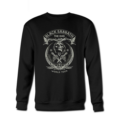 Your Black Sabbath Obey Logo The End Fresh Best Crewneck Sweatshirt just got an update. This super comfortable and lighter weight crewneck will become your favorite go-to sweatshirt. The cozy spandex cuffs and waistband make this pill-resistant sweatshirt a fan favorite.And your group will look and feel their best in this premium ringspun cotton crew.